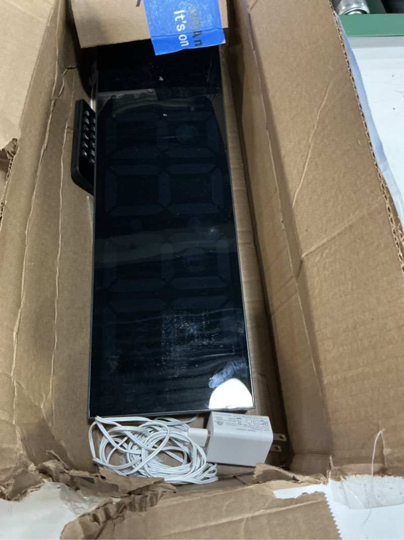 Condition photo showing Good Condition for JALL 16" Large Digital Wall Mount Clock, Count Down Timer, Alarm, Big LED, DST, Temperature for Living Room Classroom Desk, Xmas, Birthday Gift for Senior Men Women Mom Dad, White White 16 inches