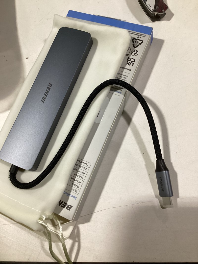 Condition photo showing New/Like New for BENFEI 11-in-1 USB C Hub Triple Display Docking Station Dual HDMI, VGA, 3*USB 3.0, 1Gbps Ethernet, 100W Power Delivery, SD/TF Card Reader, 3.5mm AUX Audio Compatible with MacBook XPS Surface 11-in-1 Grey