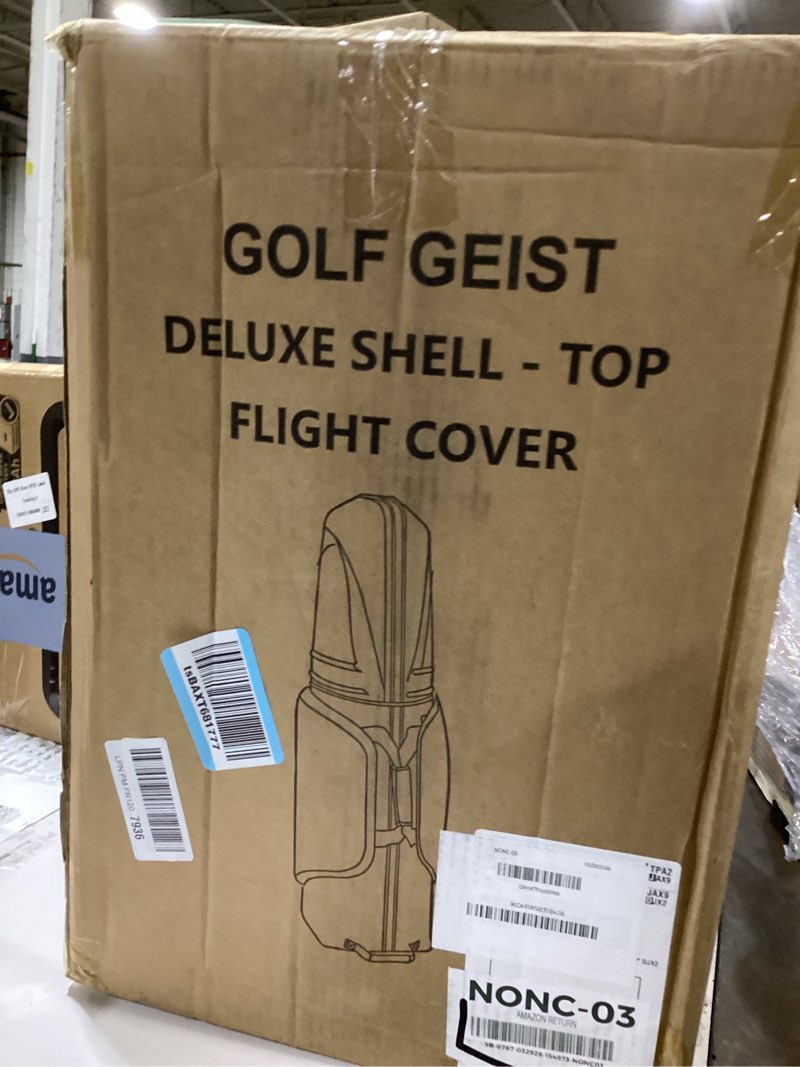 Condition photo showing Good Condition for champkey professional golf travel bags for airlines with password lock - hard case golf travel bag with support pole and oversized wheels gray