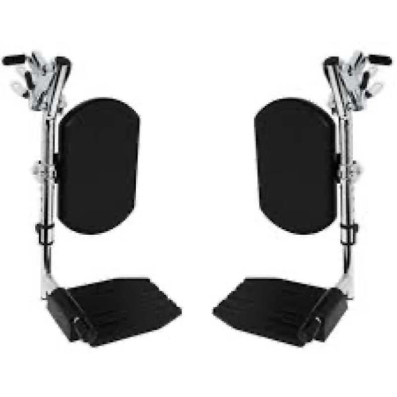 Invacare Legrests Complete Hemi w/ Padded Calf Pads and Black