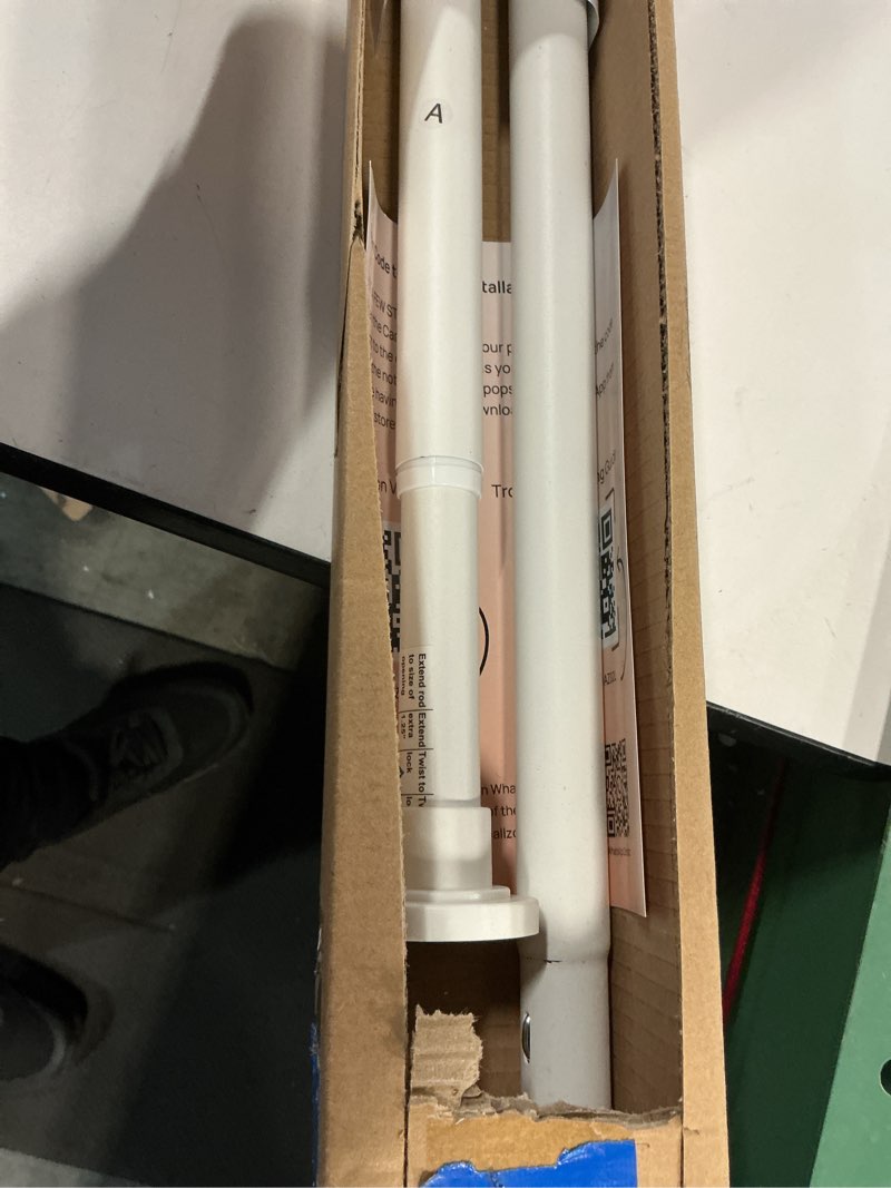 Condition photo showing Good Condition for ALLZONE Tension Curtain Rod for Window, 83-123 Inches, Heavy Duty Curtain Rods No Drilling, Non-Slip Bathroom Shower Tension Rod, Renter Friendly, Adjustable, Spring Loaded, Extra Long, White White 83-123 Inches