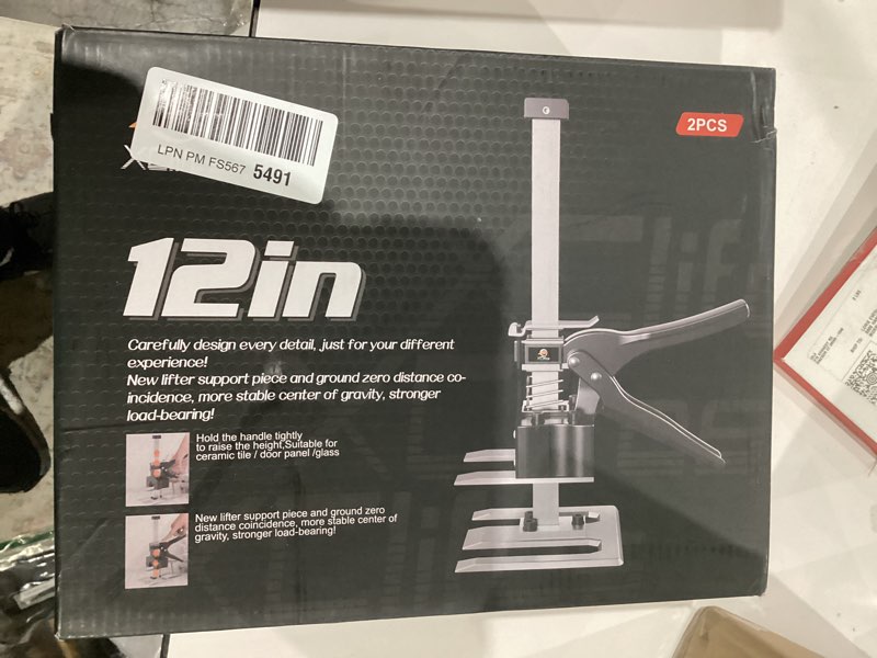 Condition photo showing Good Condition for Labor Saving Arm Jack Handle 2 Pack, Construction Jack, Wall Tile Locator, Multi Function Height Adjustment Lifting Device, Door Panel Lifting Cabinet, Raised 6.69 in, Pair Dynamic Load 450 LB Black