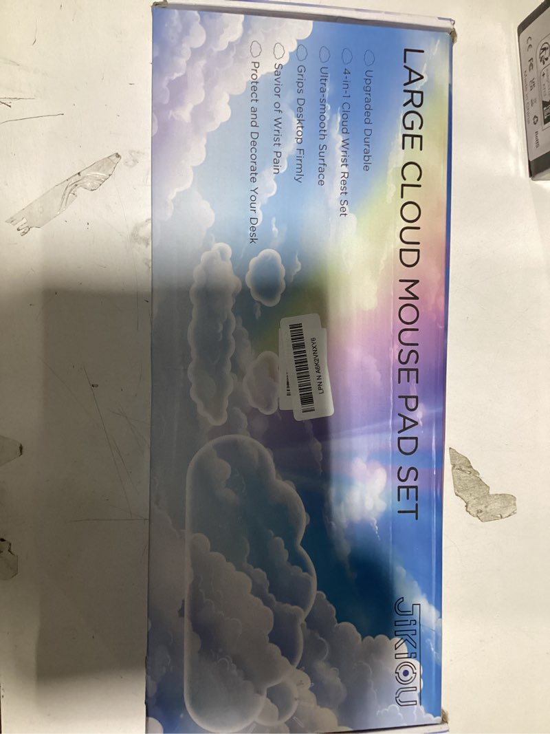 Condition photo showing Good Condition for JIKIOU Large Cloud Mouse Pad Waterproof with Cloud Keyboard Wrist Pad and Cloud Mouse Wrist Pad Set,