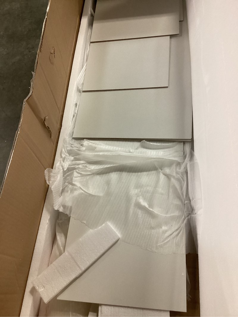 Condition photo showing As Is for brindle 6 drawer dresser, matte white, by hillsdale living essentials