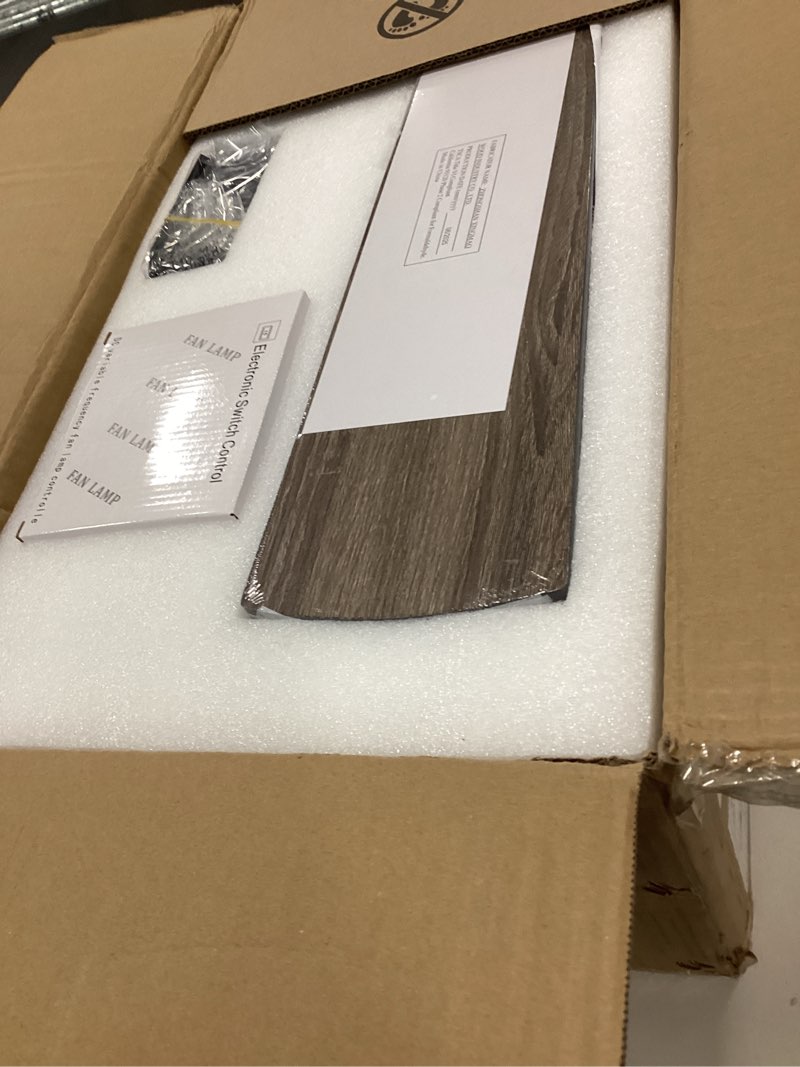 Condition photo showing New/Like New for 52 inch 5 Blade Ceiling Fans without Light Remote Control, Quiet Reversible DC Motor, 5 Black Blades, 6-Speed, Industrial Ceiling Fan for Home Kitchen (Black)