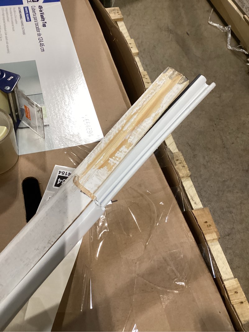 Condition photo showing As Is for m-d 7-ft x 2-in x 2-in white vinyl/foam door weatherstrip