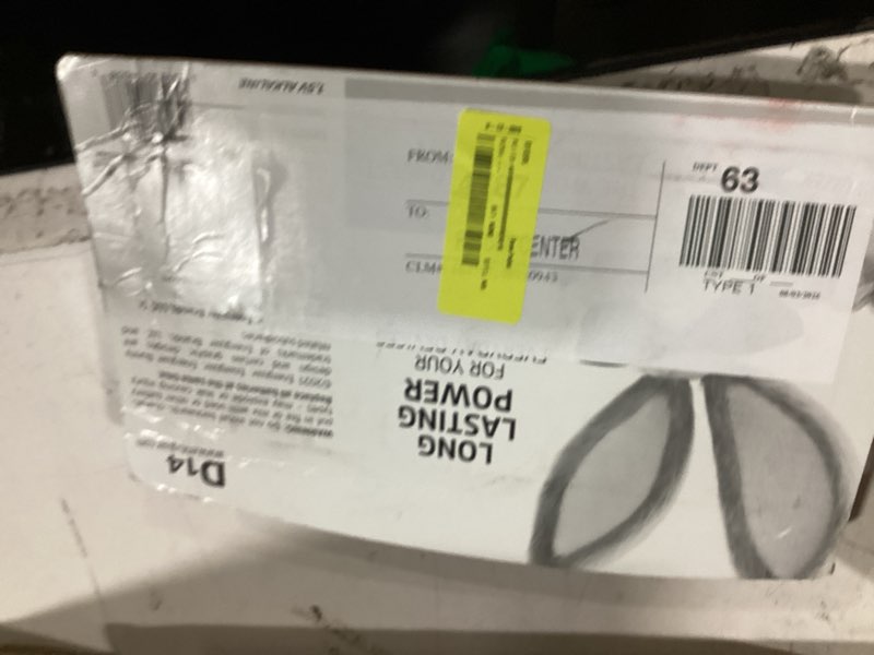 Condition photo showing As Is for energizer max d batteries, 14 pk.