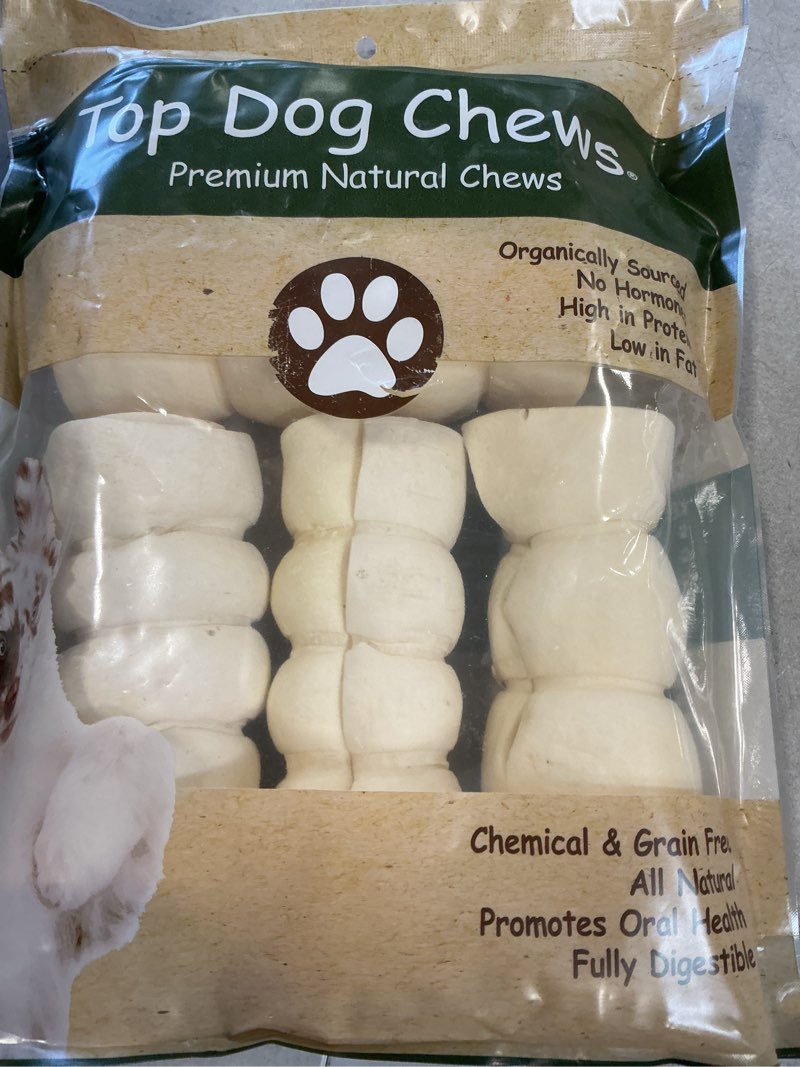 Condition photo showing New/Like New for Expires 01/25/29 Top Dog Chews Beef Cheek Rolls 6” 5 Pack 