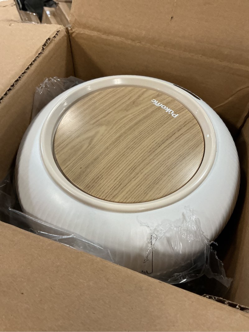 Condition photo showing Good Condition for Pukomc Smart Sensor Wastebasket, Convenient and Hygienic Easy to Use, Technology Sensor Waterproof Wastebasket Plastic Trash can for Kitchen, Bathroom, Bedroom, Living Room, Office and Outdoor 1 Pack white