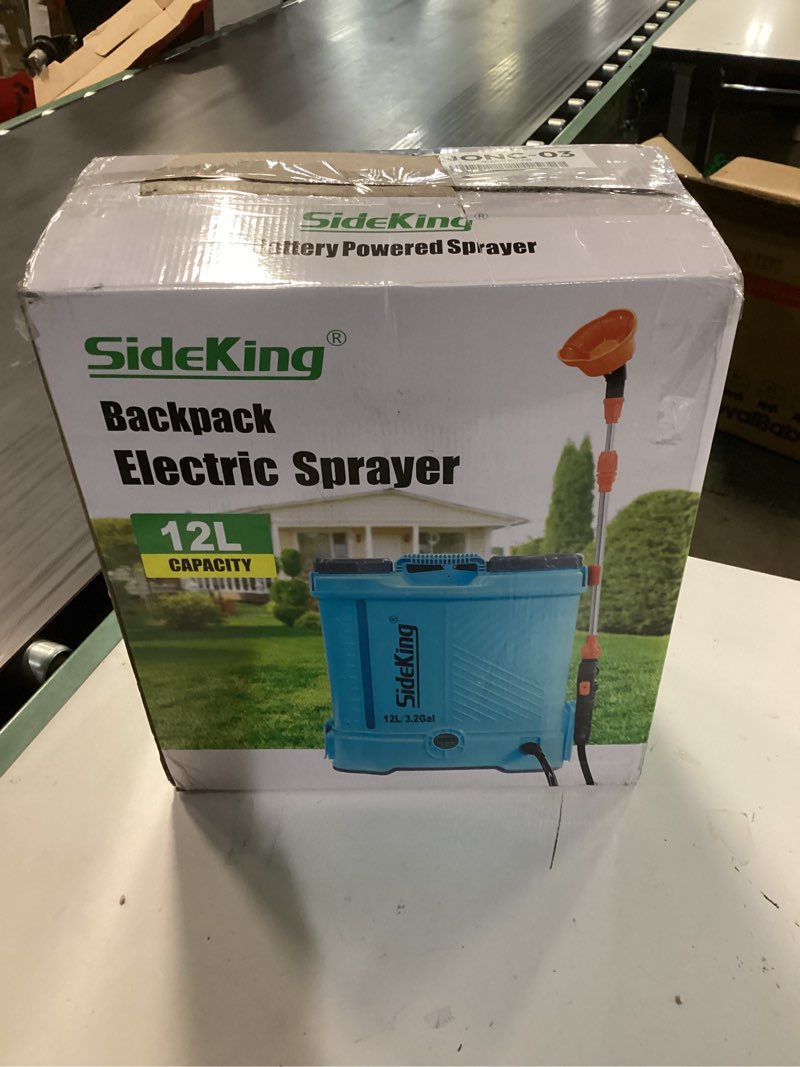 Condition photo showing New/Like New for battery powered backpack sprayer 3.2 gallon, 0-80 psi adjustable pressure sprayer compatible with 18v battery, electric sprayer with wand, 5 nozzles, 2.0ah battery&charger included 3.2 gal 2.0ah