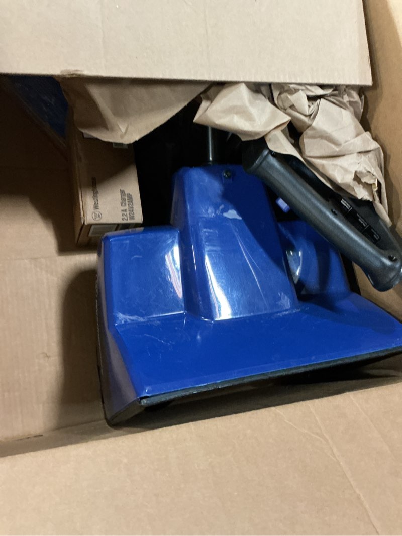 Condition photo showing As Is for Westinghouse WSnow11S 24V Cordless Snow Shovel 11 Inch Kit, 24V 4Ah Battery, Fast Charger, Electric Snow Shovel with 20ft Throwing Distance, Plows 75lbs/min, Compatible with Snow Joe Batteries 11 Inch with Battery/Charger