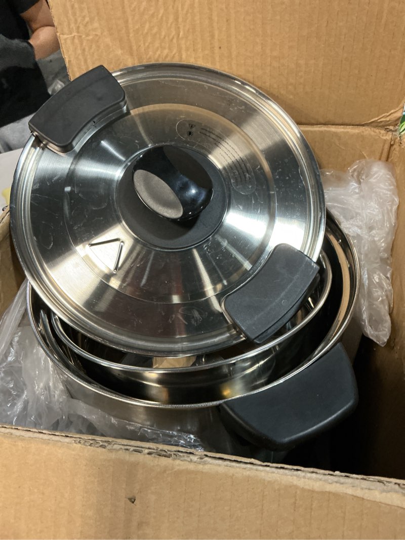 Condition photo showing As Is for vevor commercial coffee urn, 100 cup 15 l hot beverage dispenser with dripless faucet, quick-brewing stainless steel large commercial coffee maker, for catering, business, party, church & restaurant 100cups