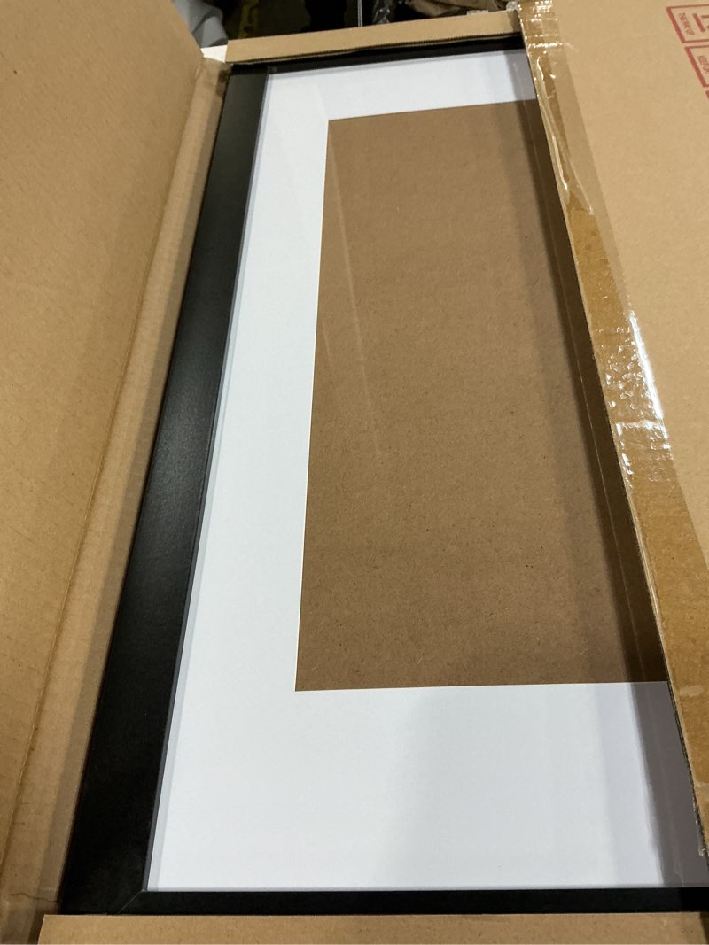 Condition photo showing New/Like New for LaVie Home 16 x 24 Picture Frame Black Poster Frame,Display Pictures 12x18 with Mat or 16x24 Without Mat, Stable and Sturdy Frame and Polished Plexiglass, Suitable for wall decoration?1 Pack? 16x24 Black