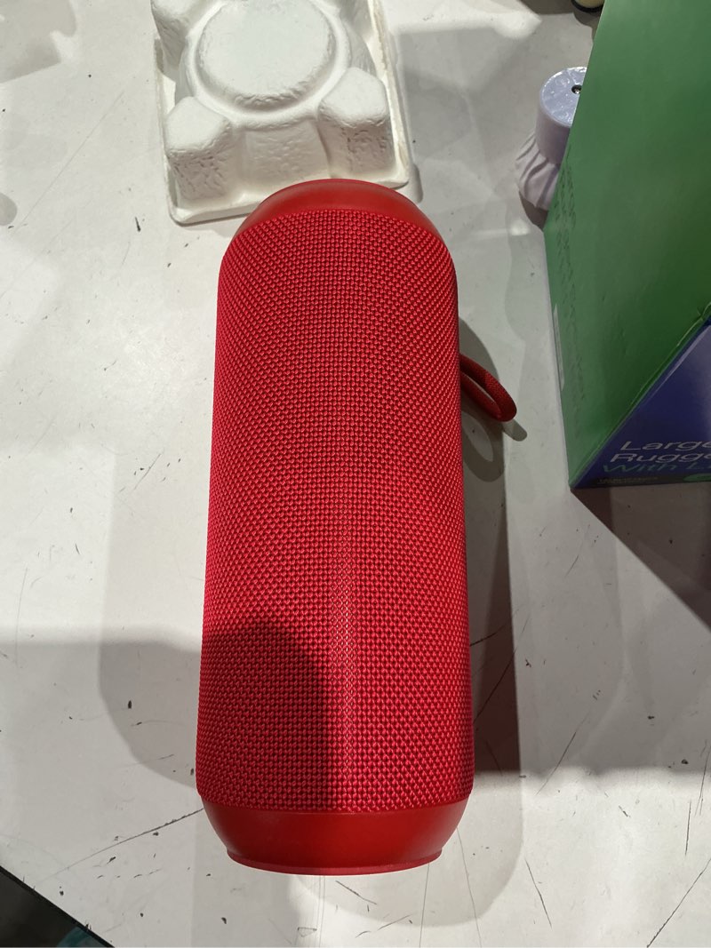 Condition photo showing Good Condition for onn large rugged speaker with bluetooth wireless technology and led lighting, red