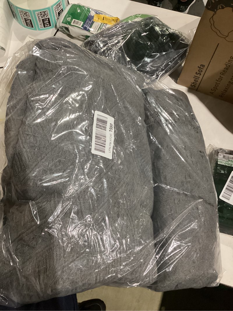 Condition photo showing As Is for Deep Dream Sectional Couch Covers, 2 Pieces Sectional Sofa Cover, L Shaped Couch Covers, Couch Cover for Sectional Sofa (XX-Large, 71" x 118" + 91" x 134", Dark Grey) XX-Large Dark Grey