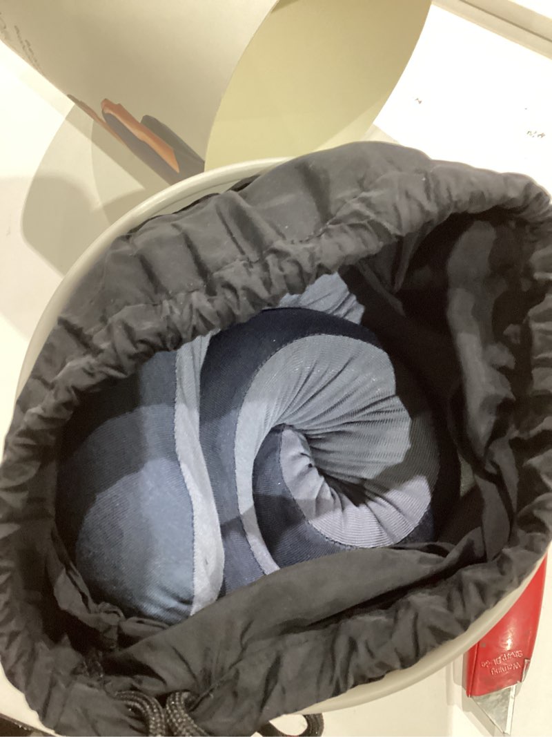 Condition photo showing Good Condition for similar))))ostrichpillow go neck pillow, travel pillows for airplanes, premium memory foam travel pillow, 360º ergonomic design, asymmetrical sides, travel bag included, washable modal cover onesize meadow
