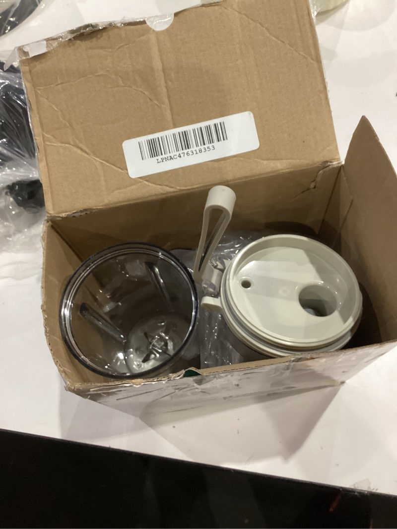 Condition photo showing As Is for cuisinart cordless rechargeable portable blender for smoothies & shakes, personal smoothie, compact for travel, on-the-go use, tan, pbl-100