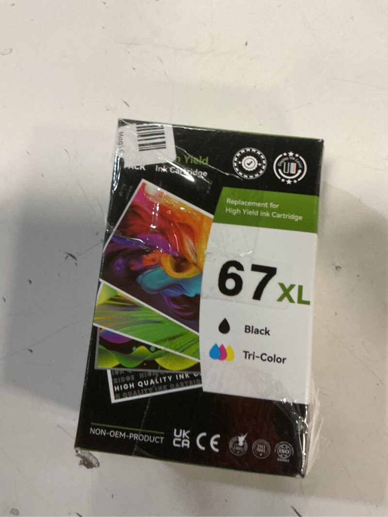 Condition photo showing Good Condition for 67XL Ink Cartridges Black/Color Combo Pack for HP Ink 67 for HP 67XL Printer Ink Fit for HP DeskJet 2700e 2700 2855e 2800 2755e 2755 4155e 4255e Envy 6000 6055e 6455e Printer