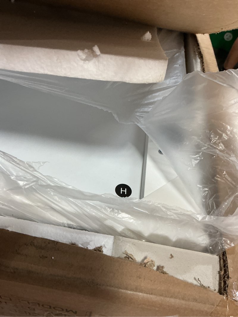 Condition photo showing Good Condition for tetote 20 x 28 bathroom mirror cabinet with tempered beveled mirror white medicine cabinet aluminum cabinet dtc hinges, stepless adjustable shelves, recessed/surface-mounted 28"l x 20"w white