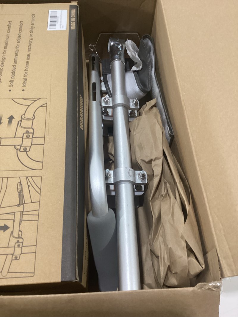 Condition photo showing Good Condition for adjustable platform attachment with padded armrests, compatible with most 2-button walker frames, helps improve upper-body support & comfort, lightweight accessory