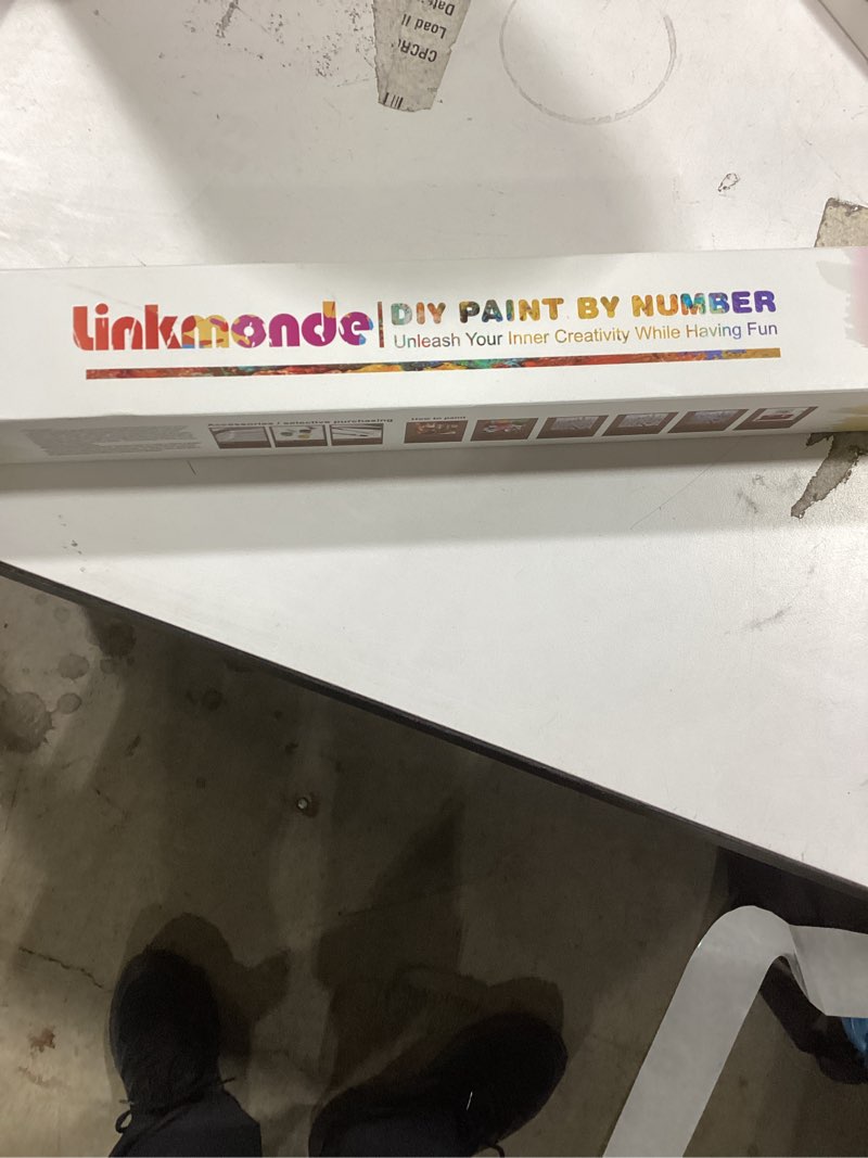 Condition photo showing New/Like New for Linkmonde Kids' Painting by Numbers DIY Acrylic Painting Kit for Kids & Adults Beginner – 16” x 20” Village Cabin Art