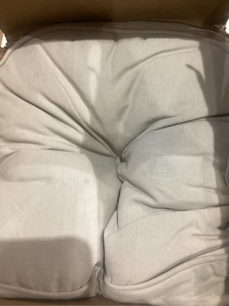 Condition photo showing Good Condition for SUNROX LokGrip Non Slip Gel Memory Foam Chair Cushions for Dining Chairs Tailbone Pain Relief, Tufted Stain Resistant Thicken Durable Chair Pad for Dining Kitchen Office 17"x16" Set of 4, Cream