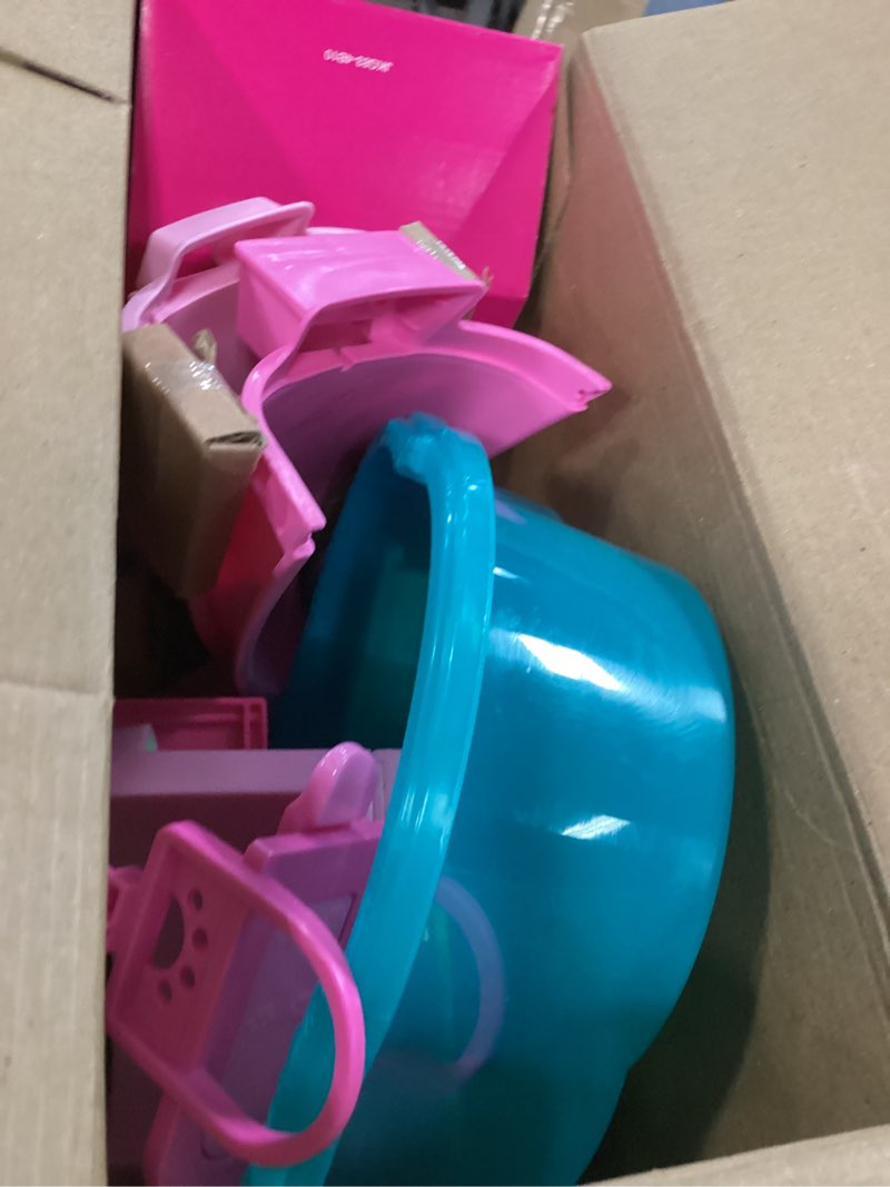 Condition photo showing As Is for Barbie Dream Pool Playset with 6 Play Areas, Including Slide & Bubbling Hot Tub, Plus 20+ Accessories Like Pet, Floaties & More