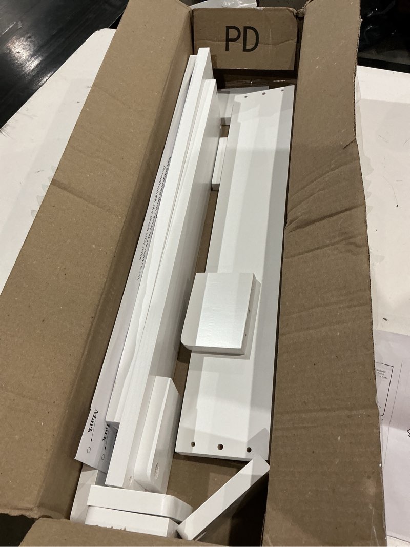 Condition photo showing Good Condition for nursery book shelves, 4 pack, wall book shelves for kids room, baby, toddler, nursery decor (white wood, 16.5 inches) white wood 16.5 inches