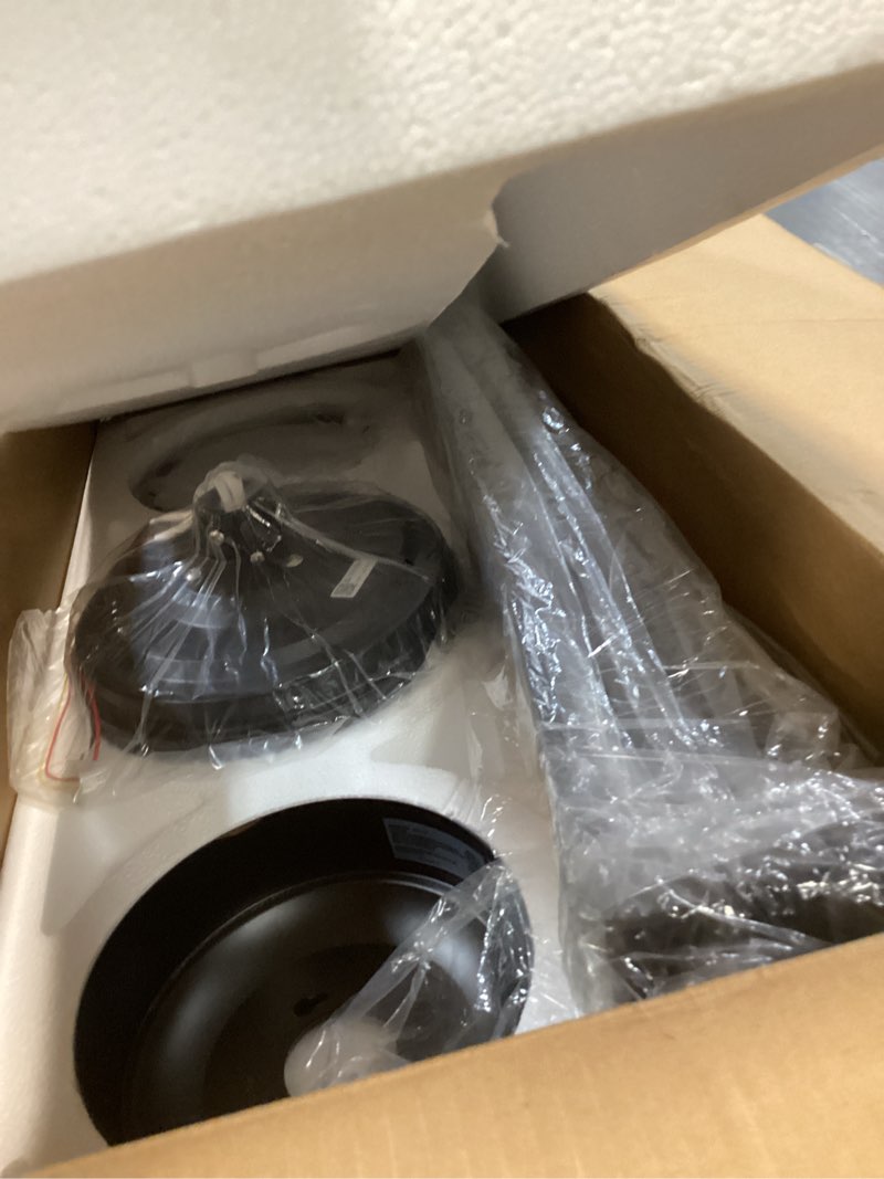 Condition photo showing Good Condition for altitude boca ii 52-in matte black with dark brown blades led covered outdoor smart ceiling fan with light and remote control included 3 -blade