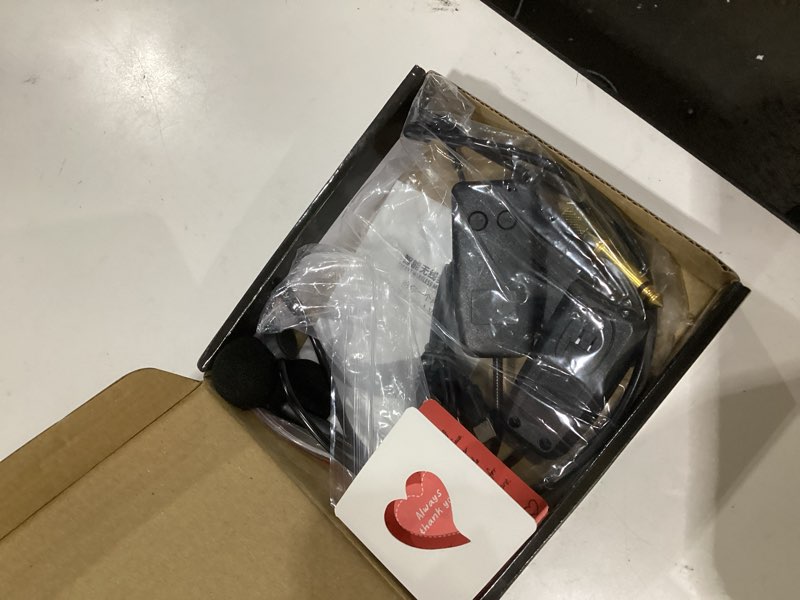 Condition photo showing As Is for wireless microphone system for 2 people,160ft range, 2.4g dual wireless headset mics for karaoke speaker, amplifier, mic speakers, pa system, yoga,teaching, fitness, not tested
