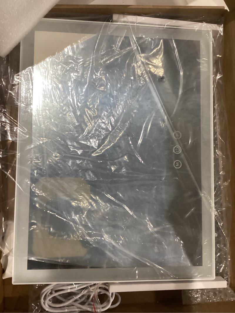 Condition photo showing Good Condition for HNV 16.3" Lighted Makeup Mirror with Sleek LED Strip, 360° Rotation Vanity Mirror with Lights, 3 Color Dimmable, 10X Magnification, Smart Touch Control (White) White 16.3"L x 12.6"W