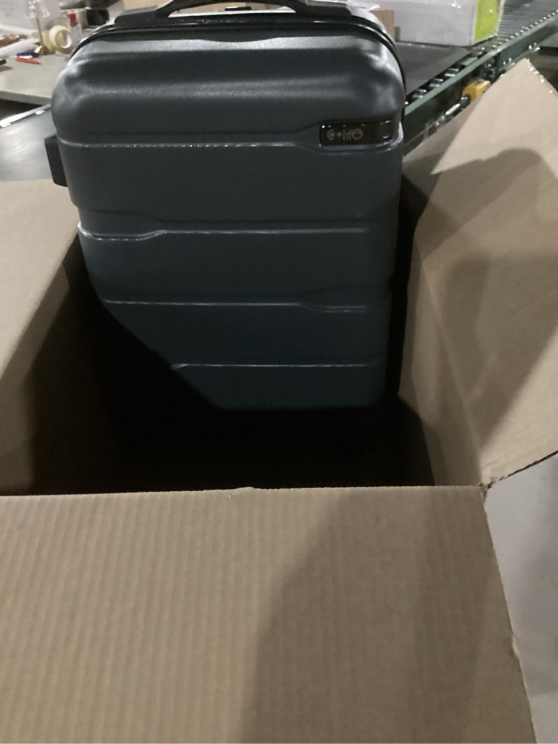 Condition photo showing Good Condition for Coolife Carry On Luggage 22x14x9 Airline Approved Hardside PC+ABS Suitcase with TSA Lock, Lightweight Rolling Travel Luggage with Spinner Wheels(Teal, 20in) Teal S(20in Carry-on)