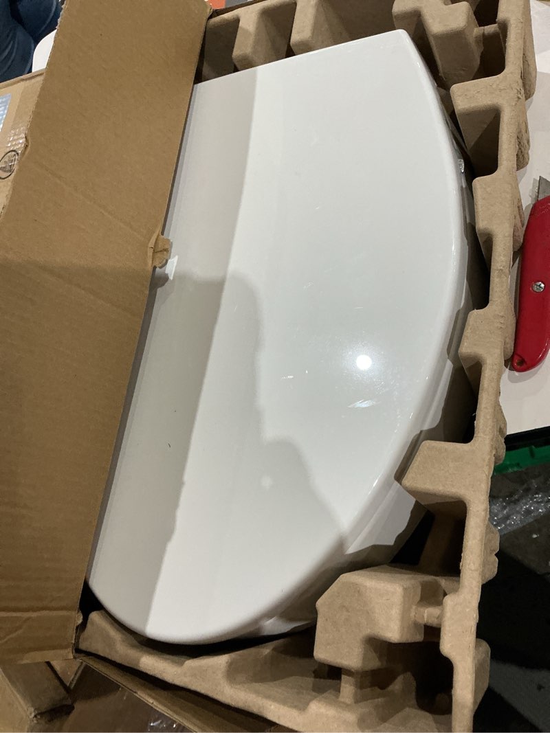 Condition photo showing Good Condition for raised bidet toilet seat elongated 18.5" – soft close, dual self-cleaning nozzles, quick release & connect, sturdy pp, won't loosen, ideal for seniors, elderly & limited mobility, white raised seat with bidet & premium