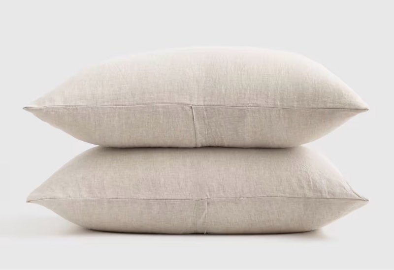 quince european linen sham set king sand