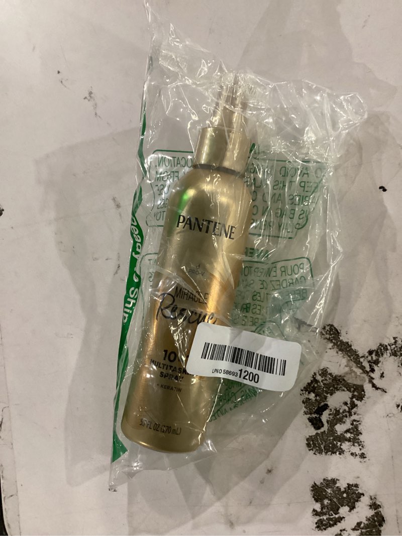 Condition photo showing As Is for pantene miracle rescue 10in1 multitasking spray - heat protection, detangles, repairs damaged, dry hair, improves shine, leave-in conditioning treatment with keratin and pro-vitamin b5, 5.7 oz