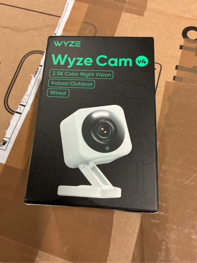 Condition photo showing New/Like New for wyze cam v4 (latest model), 2.5k ai security camera, indoor/outdoor cameras for home security, baby monitor & pet camera, vibrant color night vision, no subscription required, free expert help