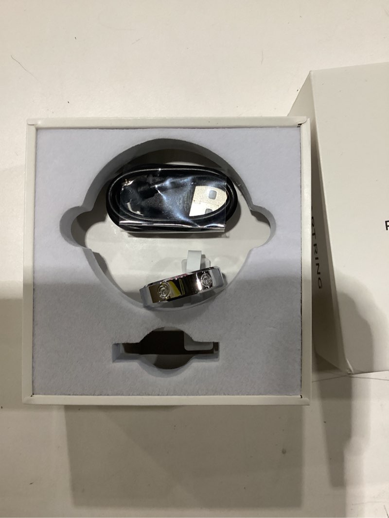 Condition photo showing Good Condition for cnbro smart ring ultra narrow heart rate monitor comfortable sleep ring health fitness tracker pedometer step counter calories waterproof ladies smart rings for women men anillo inteligente #9 silver