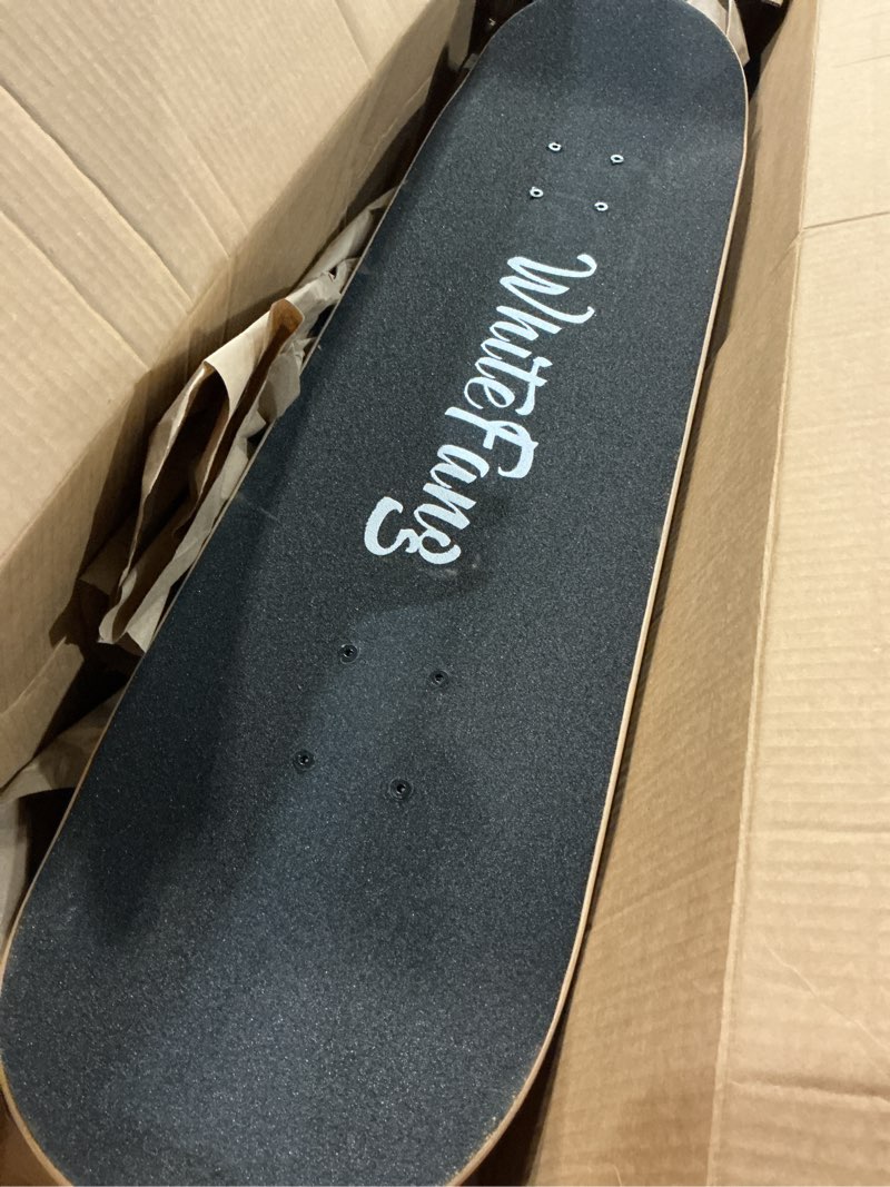 Condition photo showing Good Condition for whitefang skateboards for beginners, complete skateboard 31 x 7.88, 7 layer canadian maple double kick concave standard and tricks skateboards for kids and beginners fun passion