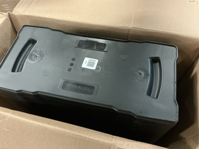 Condition photo showing Good Condition for United Solutions Highboy Waste Container with Swing Lid, 23 Gallon, Space Saving Slim Profile and Simple Bag Removal, Handles for Easy Carrying, Indoor/Outdoor Use, Plastic, Black, 1-Pack. 1 Pack w/ Lid Black