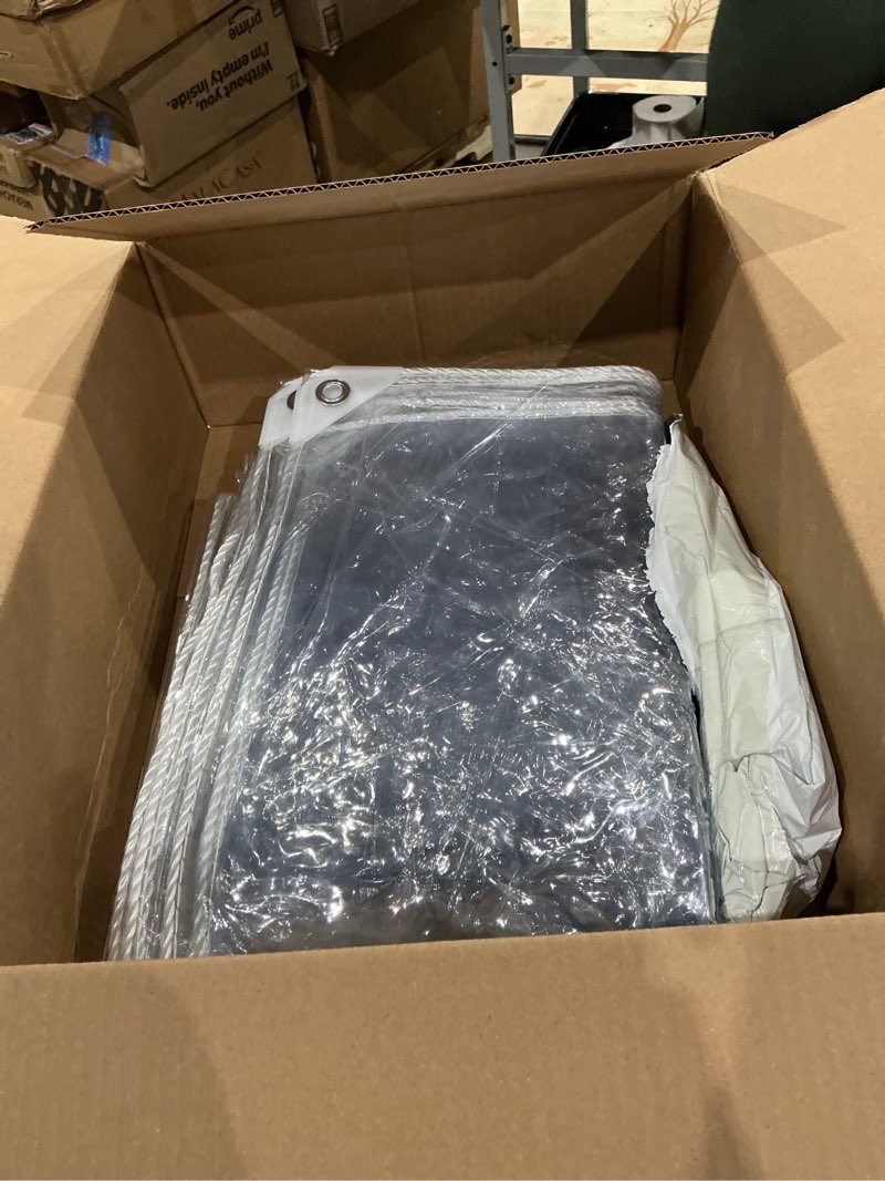 Condition photo showing Good Condition for clear tarps with grommets heavy duty waterproof 6.5' x 10' pvc transparent tarpaulin poly clear vinyl tarp lona cover 0.35mm awning canopy patio tent enclosure