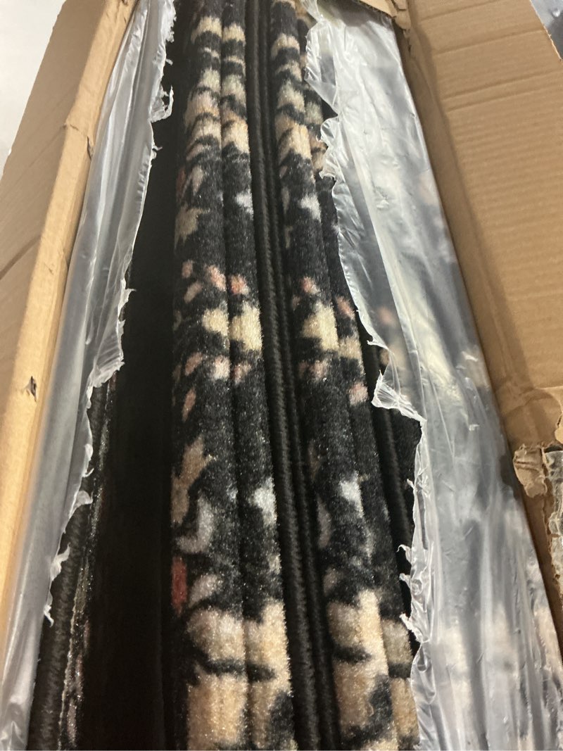 Condition photo showing New/Like New for RORA Bullnose Carpet Stair Treads Non-Slip Stair Treads for Wooden Steps,Washable Stair Carpet,Floral Stair Rugs,Runner Indoor Stair Mats for Pets Elder,14pcs,29.5 ''x9.5 ”x1.5 '',Black 14pcs Black 14