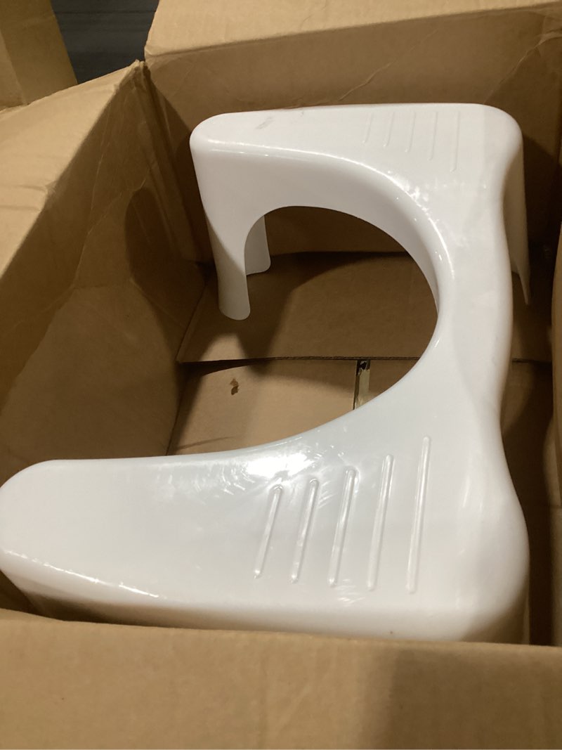 Condition photo showing Good Condition for squatty potty simple curve bathroom toilet stool 7" white