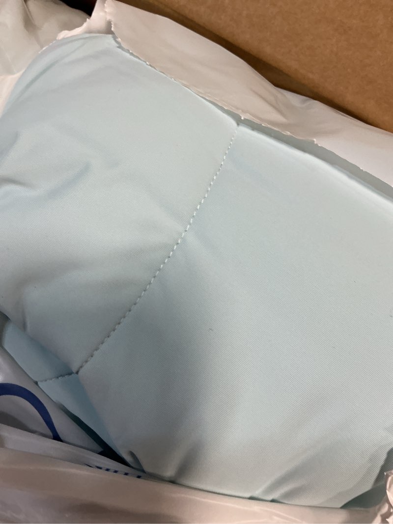 Condition photo showing New/Like New for rest® evercool® cooling comforter, king/cali king, blanket for hot sleepers, all season bedding to keep cool for night sweats, breathable lightweight duvet, 106x90 inches, aqua blue aqua blue king / cali king (106"x90")