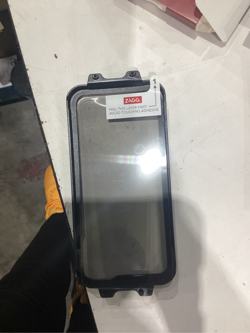 Condition photo showing As Is for zagg invisibleshield – apple iphone 16 plus & iphone 15 plus glass shield privacy screen protector  easy installation with precise install tray  3x 