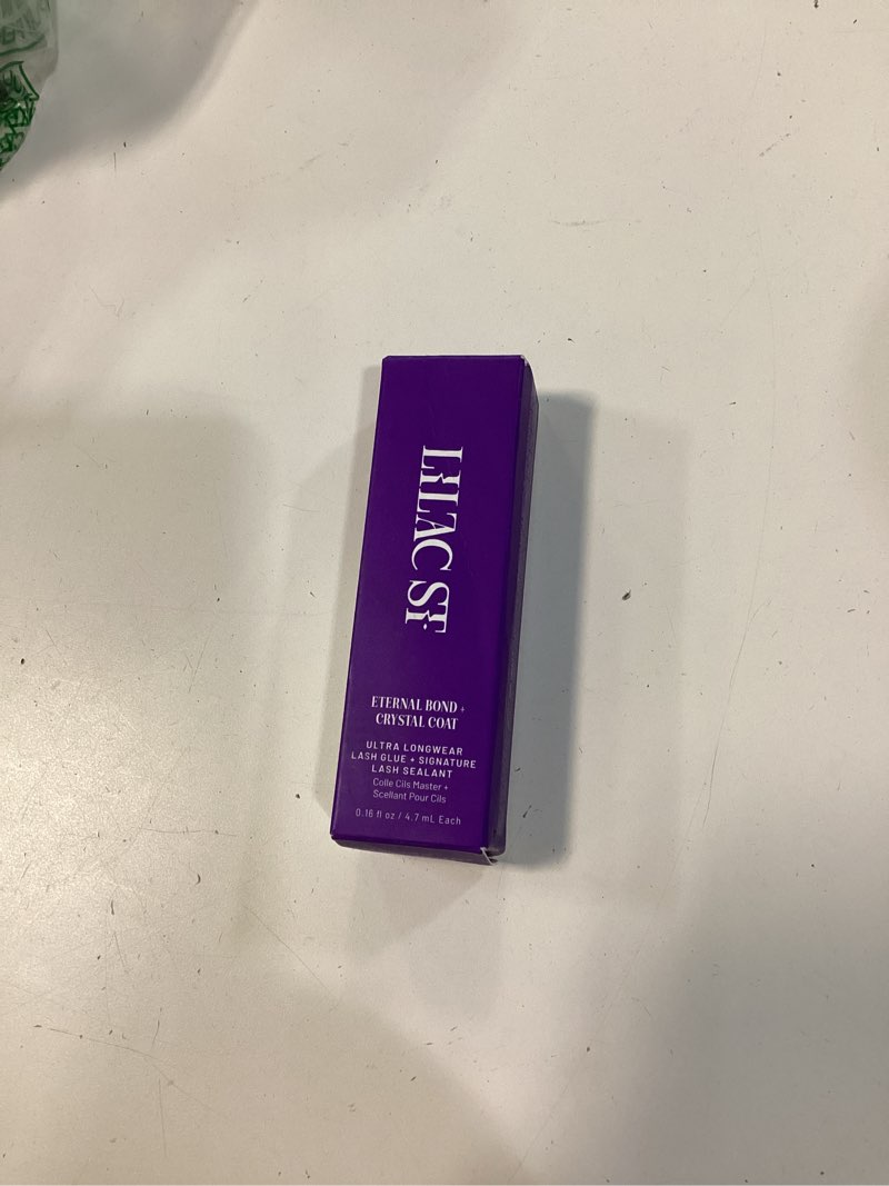 Condition photo showing New/Like New for lilac st. - lilac lash crystal coat - glossly & clear lash sealant - long lasting lash application - extend wear - brush applicator tip - waterproof - cruelty free, vegan, women founded - 0.16 fl oz