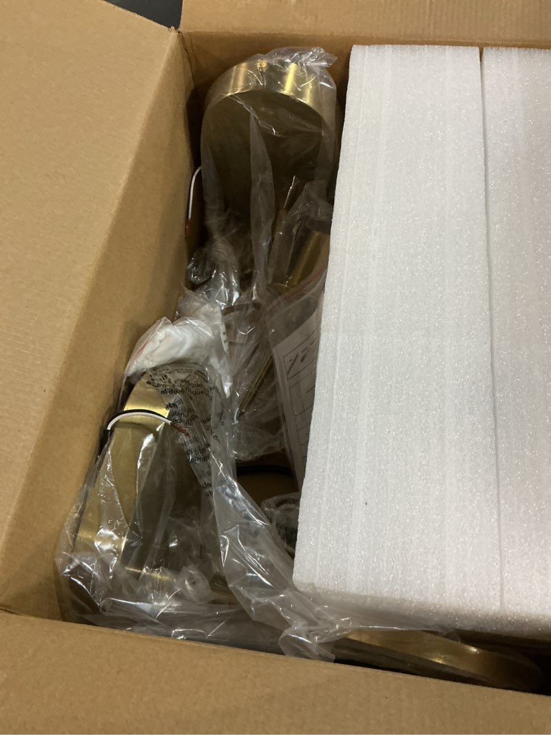 Condition photo showing New/Like New for Modern Amber Glass Wall Sconce Gold Wall Sconces Set of Two 5.51 in Glass Globe Wall Light Fixtures for Bedroom Bathroom Hallway Sconces Wall Lighting Gold 2 Pack