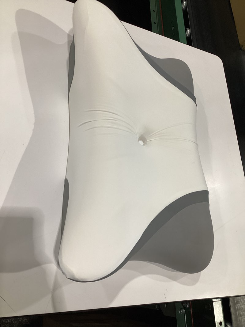 Condition photo showing As Is for Cervical Neck Pillow for Pain Relief, Bed Pillows for Sleeping, Ergonomic Cooling Pillow, Orthopedic Contour Pillow for Side Back Stomach Sleepers,Neck Support Memory Foam Pillows with Pillow Covers White&grey