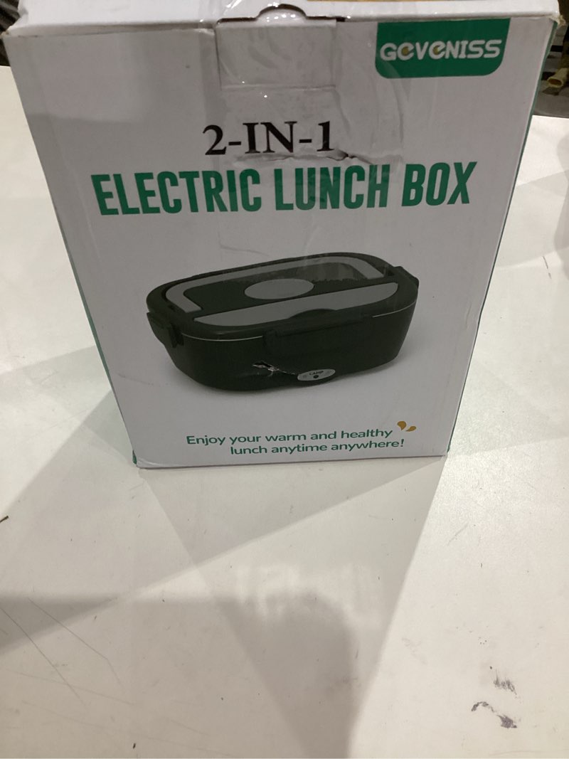 Condition photo showing Good Condition for Electric Lunch Box for Men, Women & Adults - 80W Fast Heating - Heated Lunch Box with Dual 1.5L SS Containers - Portable Food Warmer for Car, Truck, Office Black