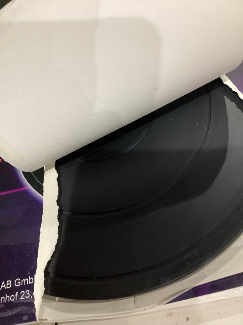 Condition photo showing As Is for 16Inch Lazy Susan Turntable - Heavy Duty Rotating Swivel Steel Ball Bearings - Flat Base Stand for TV/Computer/Monitor/Arts/Crafts/Bonsai/Christmas Tree/Cabinet Organizer(Plastic&Black) 16Inch-1