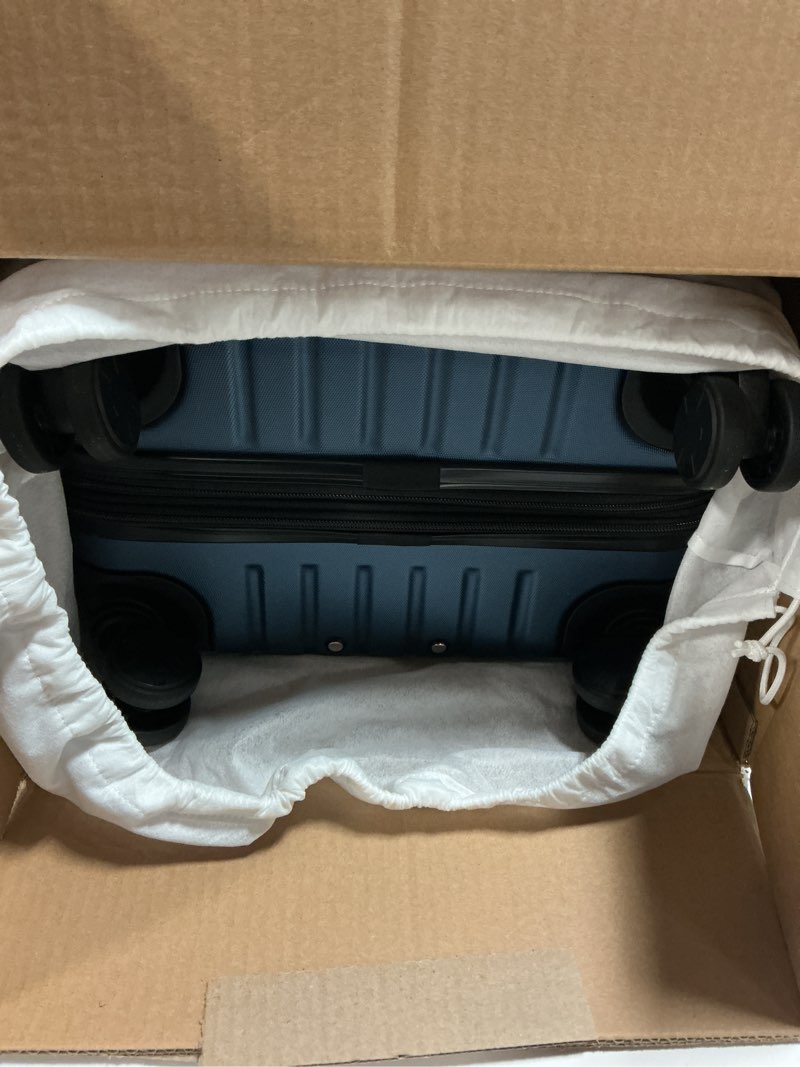 Condition photo showing New/Like New for LEVEL8 Grace Carry on Luggage Airline Approved, 20 Inch Expandable Hard Sided Luggages with Spinner Wheels, Harshell Small Rolling Suitcase for Women Men with Tsa Lock, Blue Blue 20 Inch - EXT